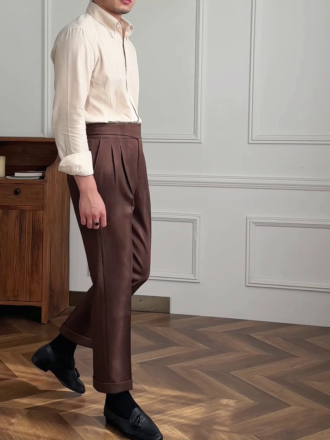 Pantalon Heren met Plooien