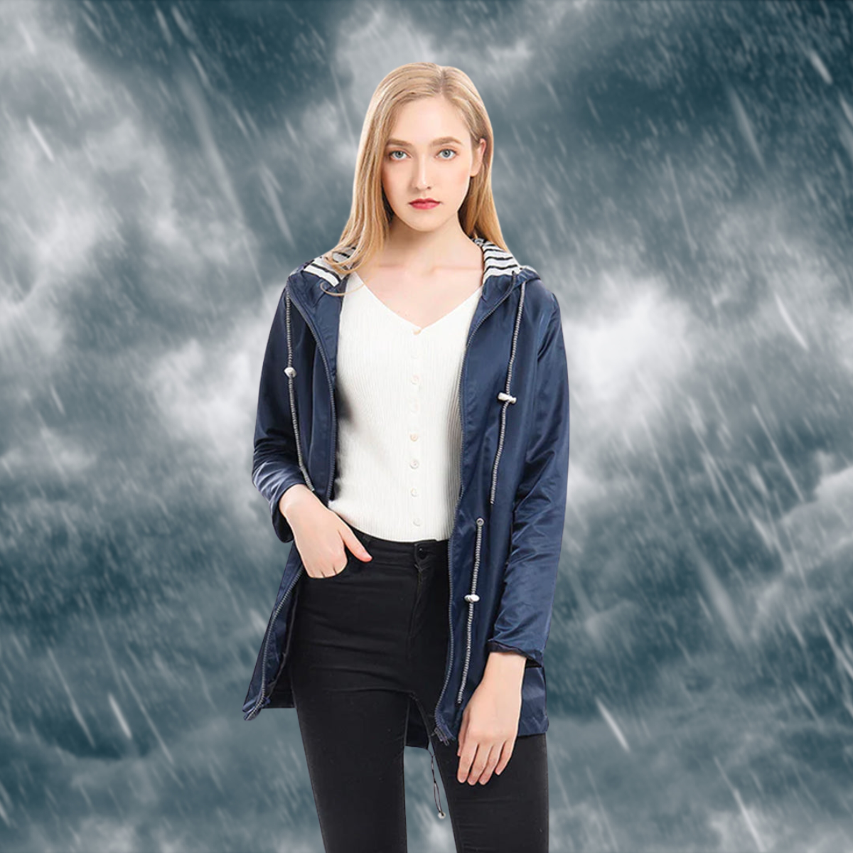 Dames Water- en Windichte Regenjas