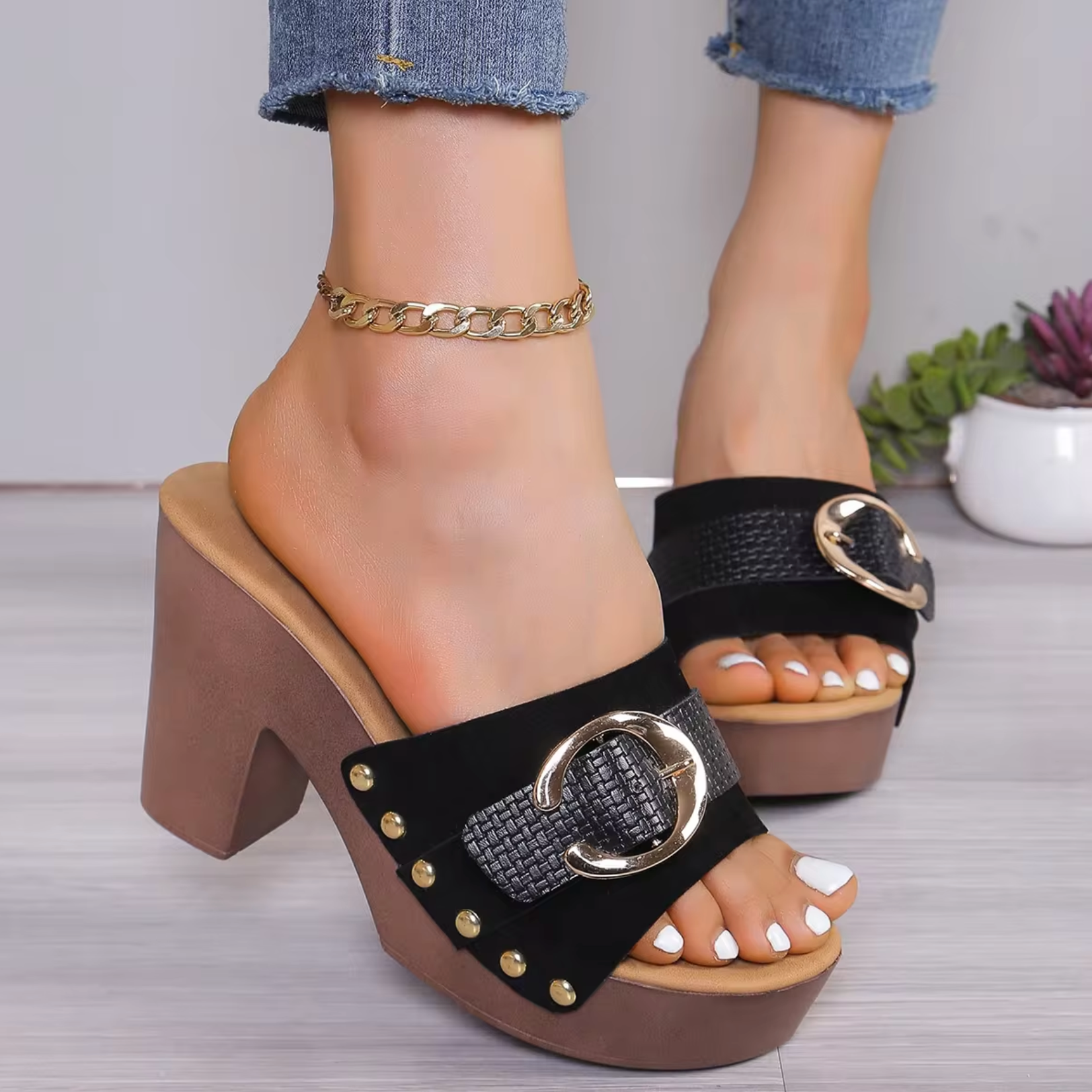Amira – Sandalen met hoge hak en open teen