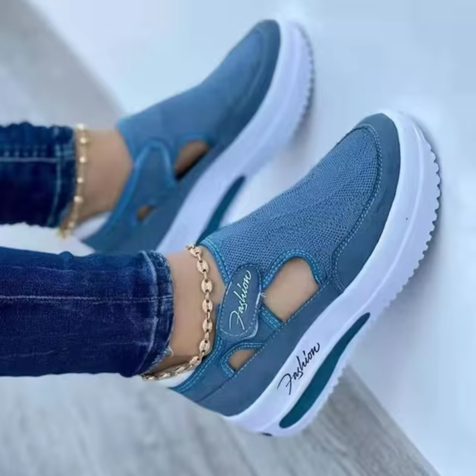 Famela - Platformschoenen van mesh