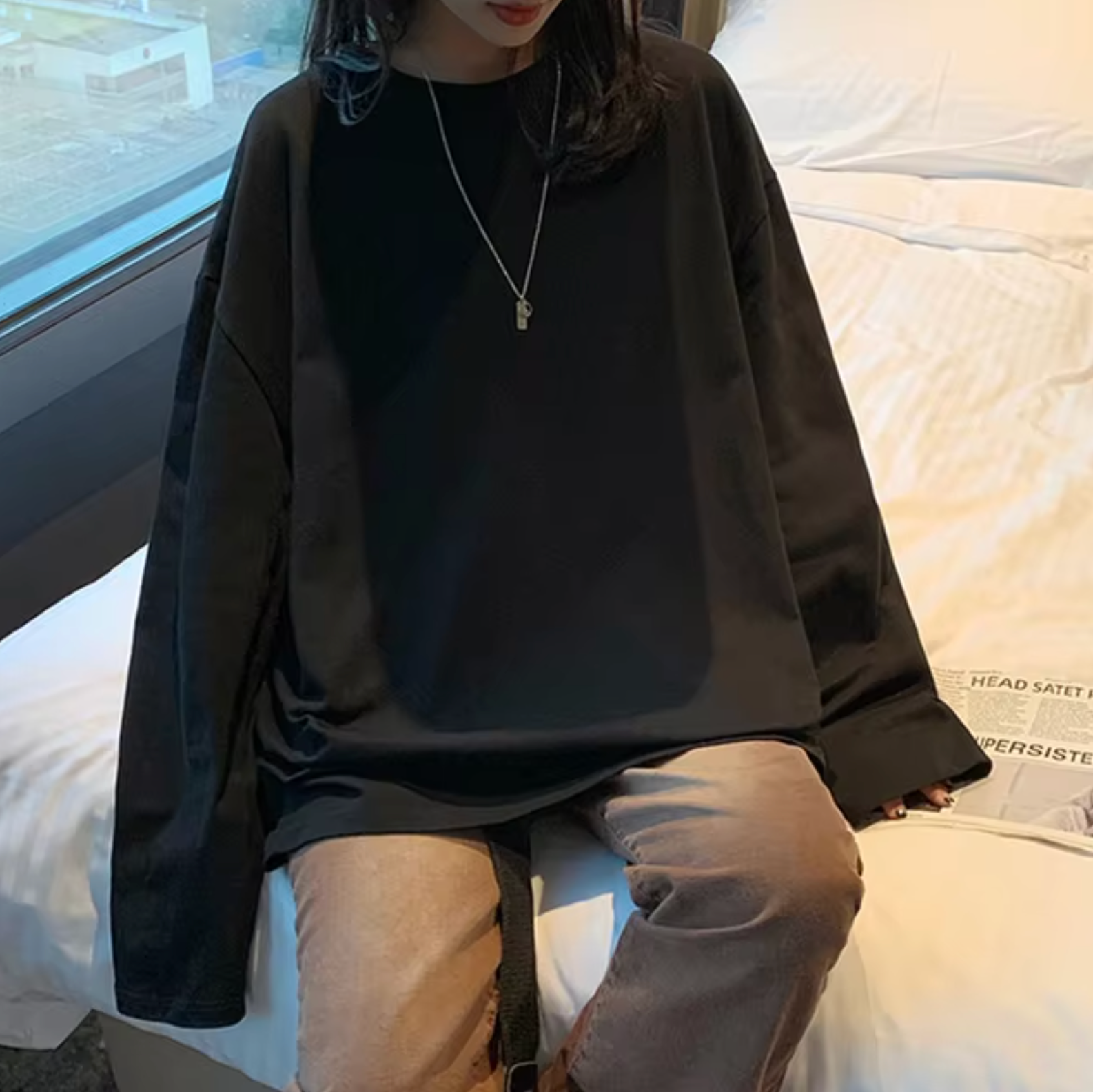 Alodia – Oversized overhemd met lange mouwen