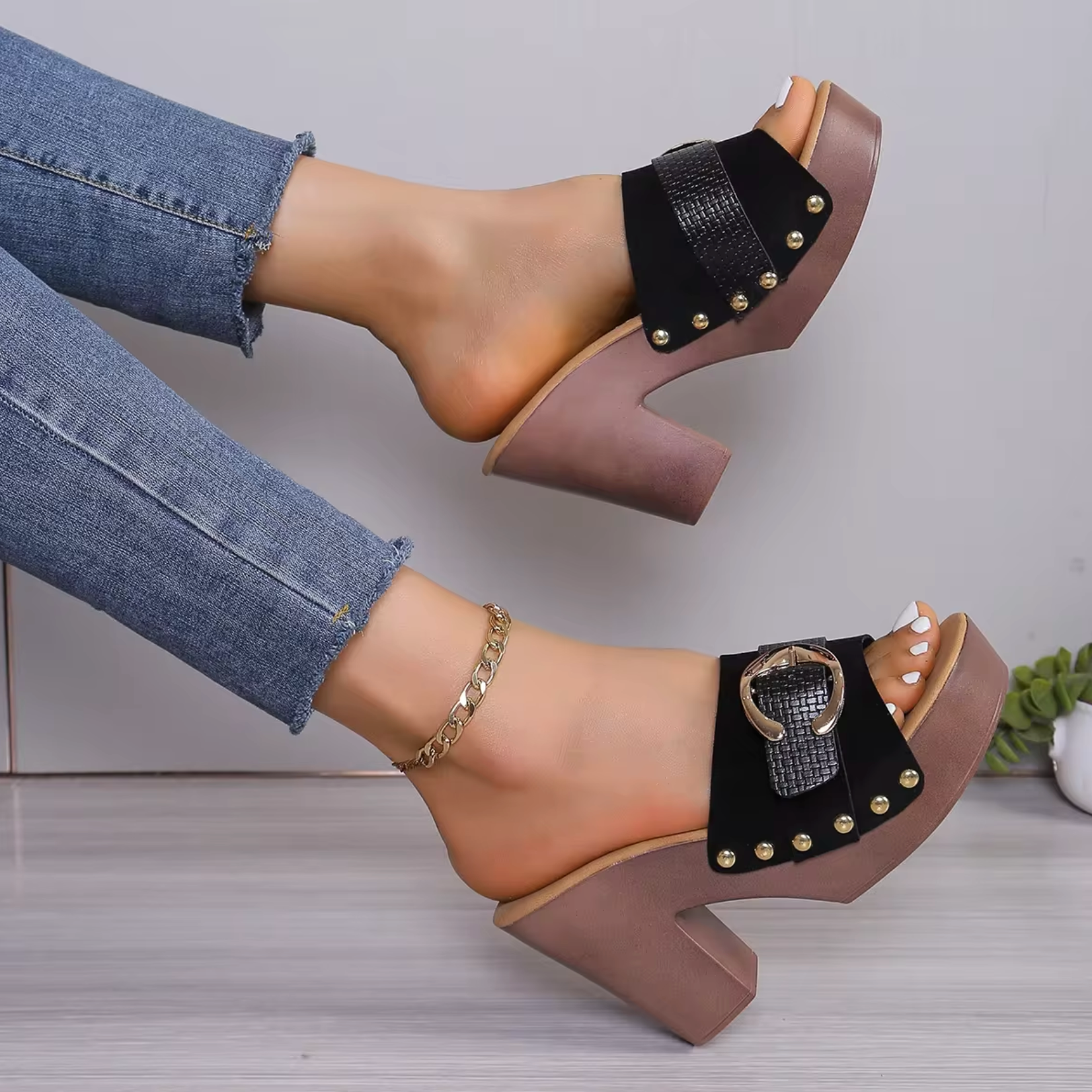 Amira – Sandalen met hoge hak en open teen