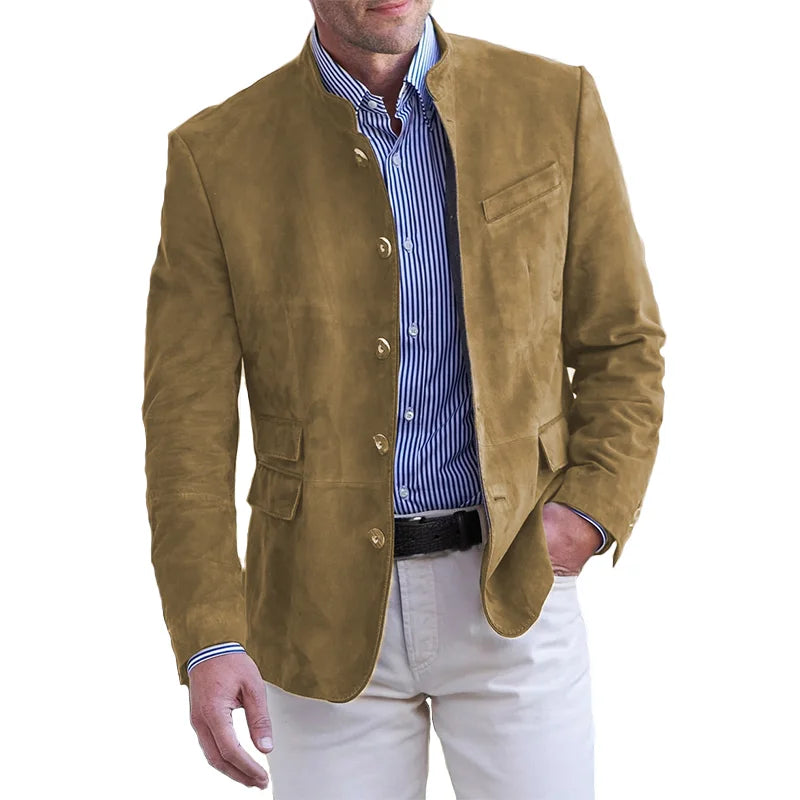Blazer heren met opstaande kraag