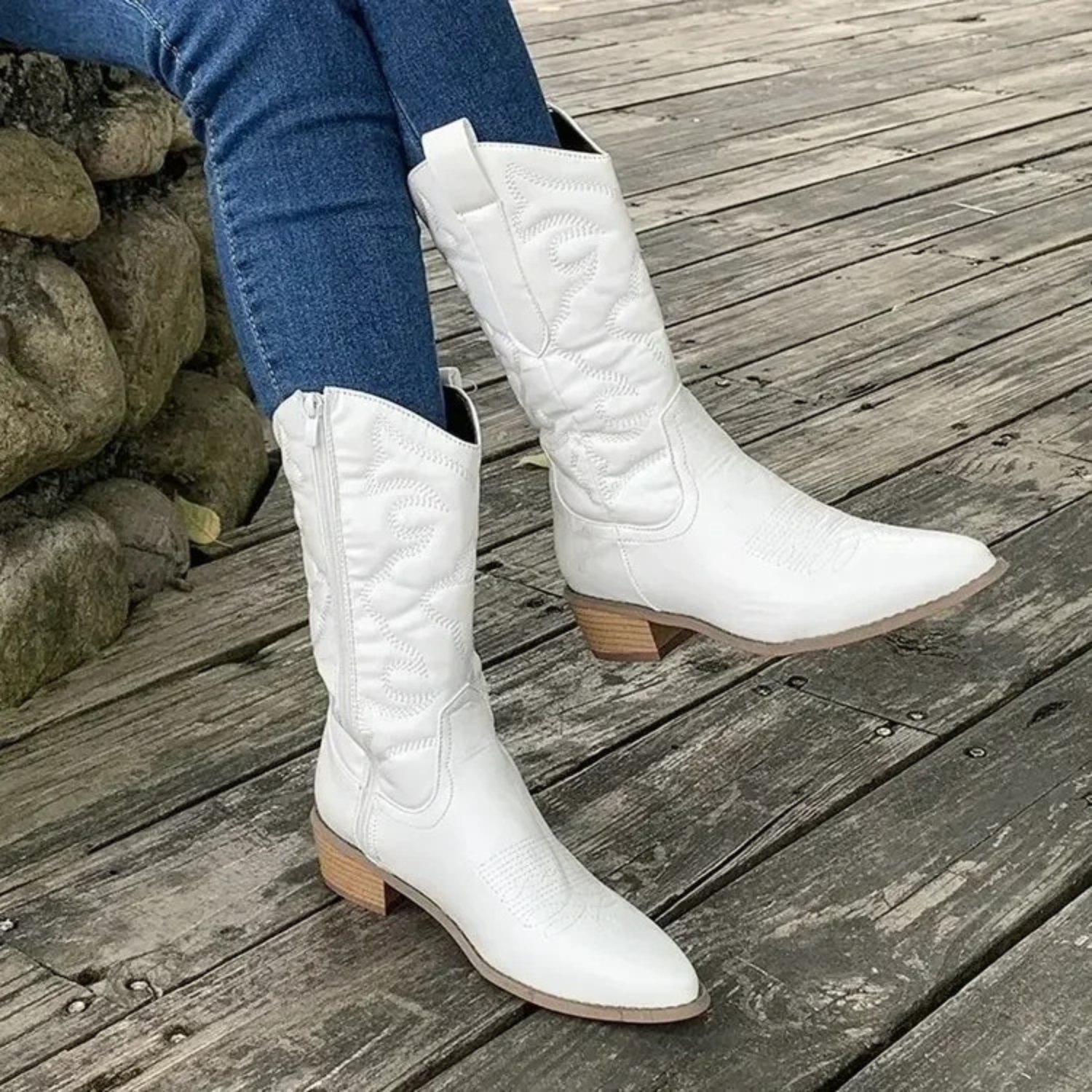 Cowboylaarzen dames puntig model