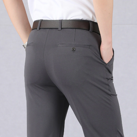 Stretch Pantalon heren rechte pijpen