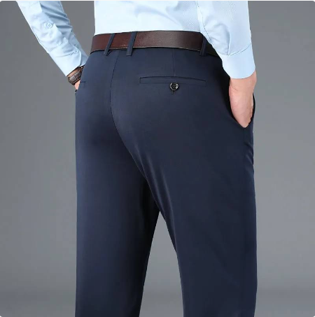 Stretch Pantalon heren rechte pijpen