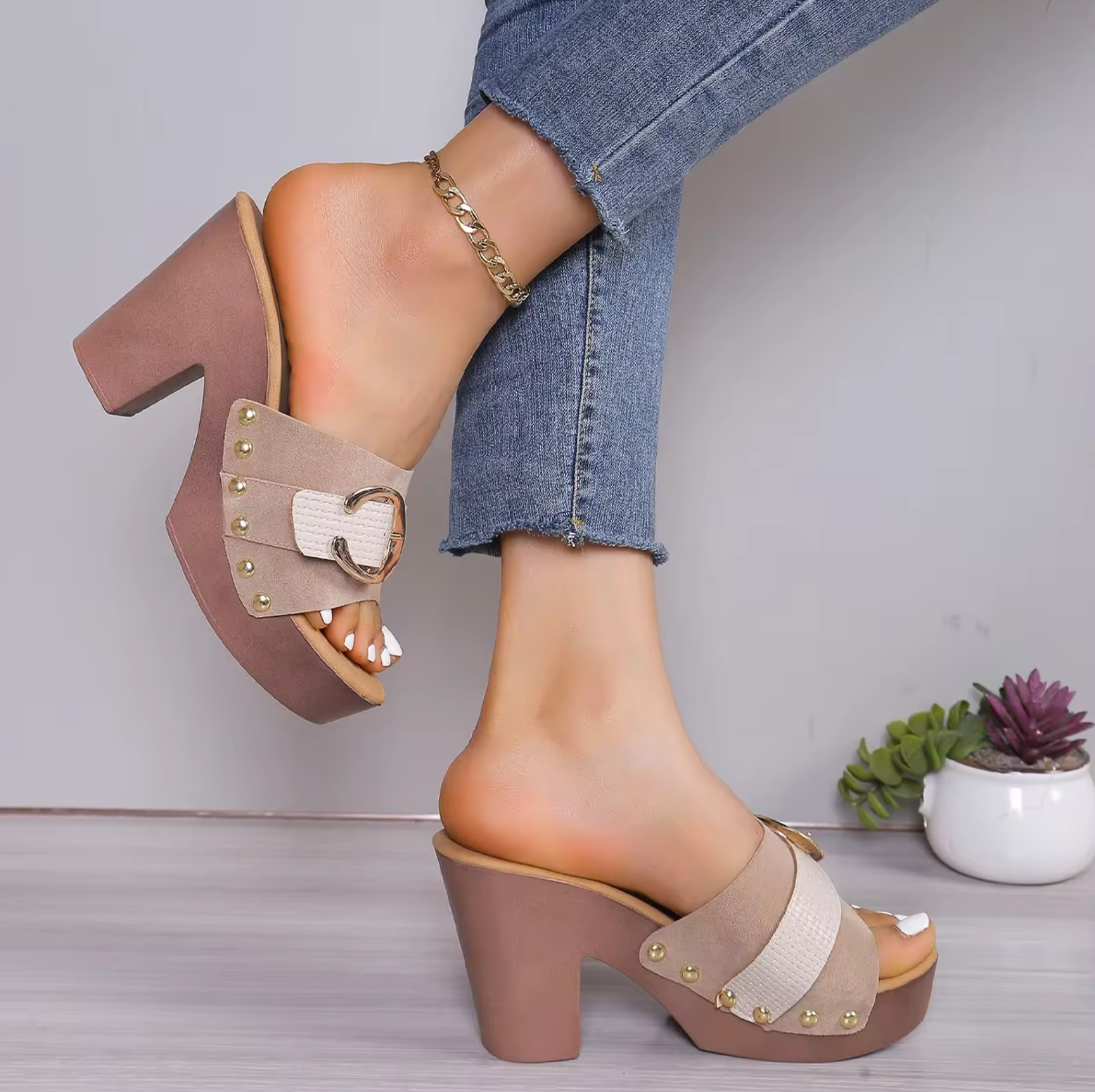 Amira – Sandalen met hoge hak en open teen