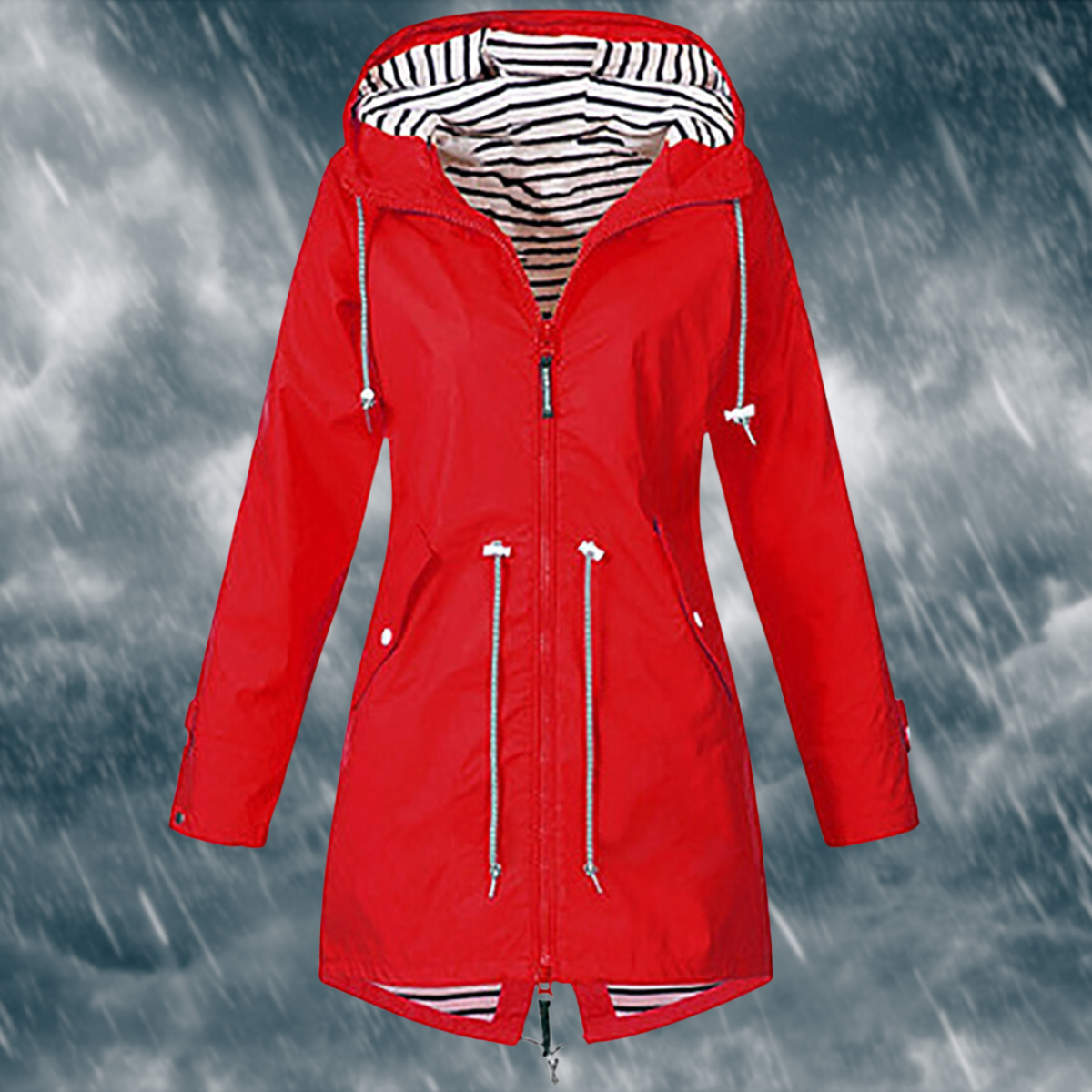 Dames Water- en Windichte Regenjas