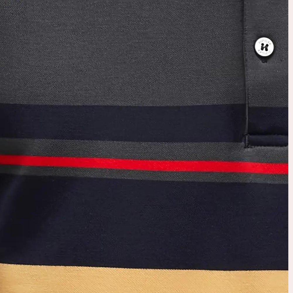 Bogdan - Stijlvol gestreept heren t-shirt met lange mouwen