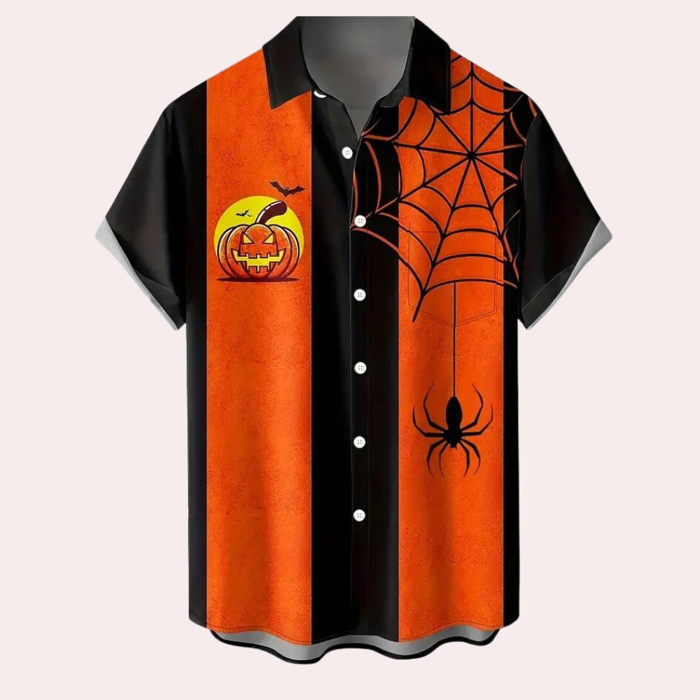 Nemet - Klassiek Halloween Overhemd met Spooky Opdruk