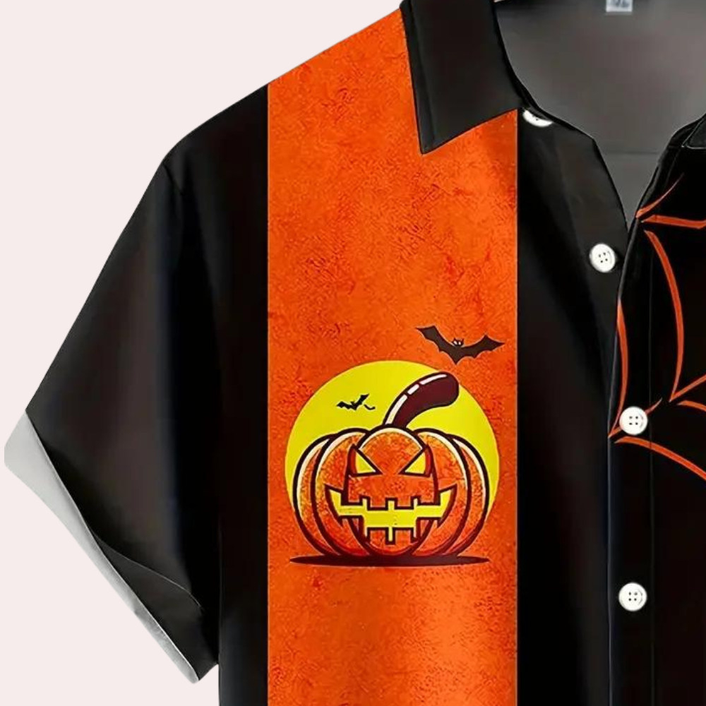 Nemet - Klassiek Halloween Overhemd met Spooky Opdruk