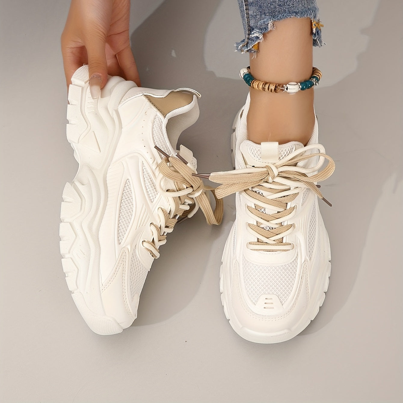 Platform Sneakers Dames Met Chunky Zool
