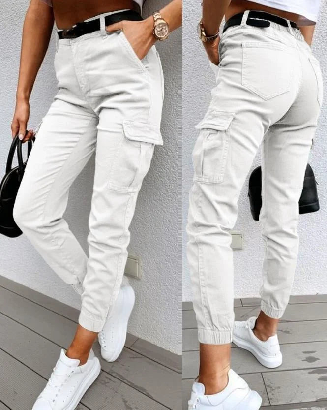 Cargo broek dames hoge taille