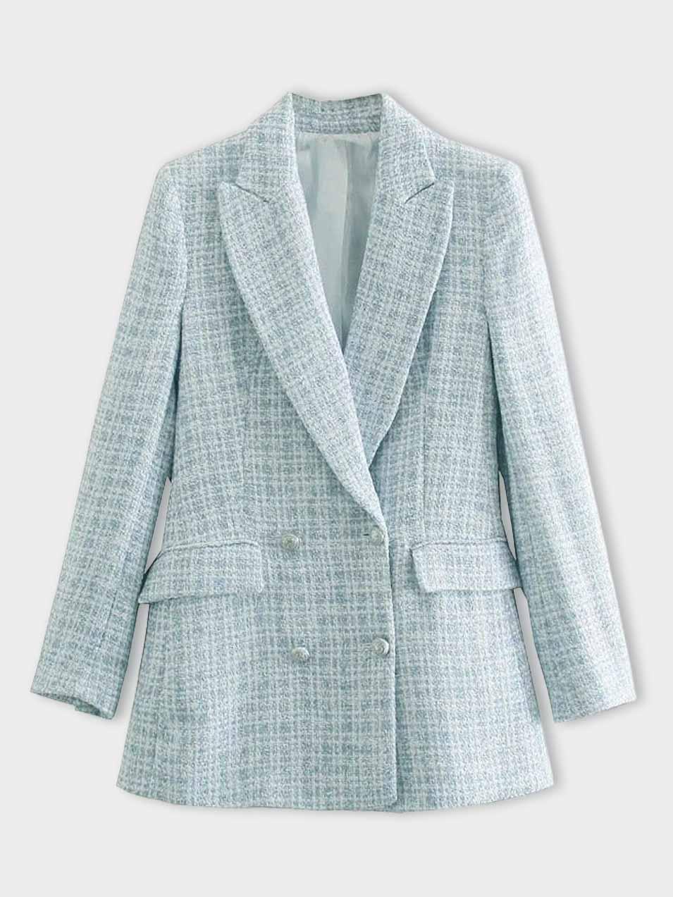Tweedblazer dames dubbelrijig