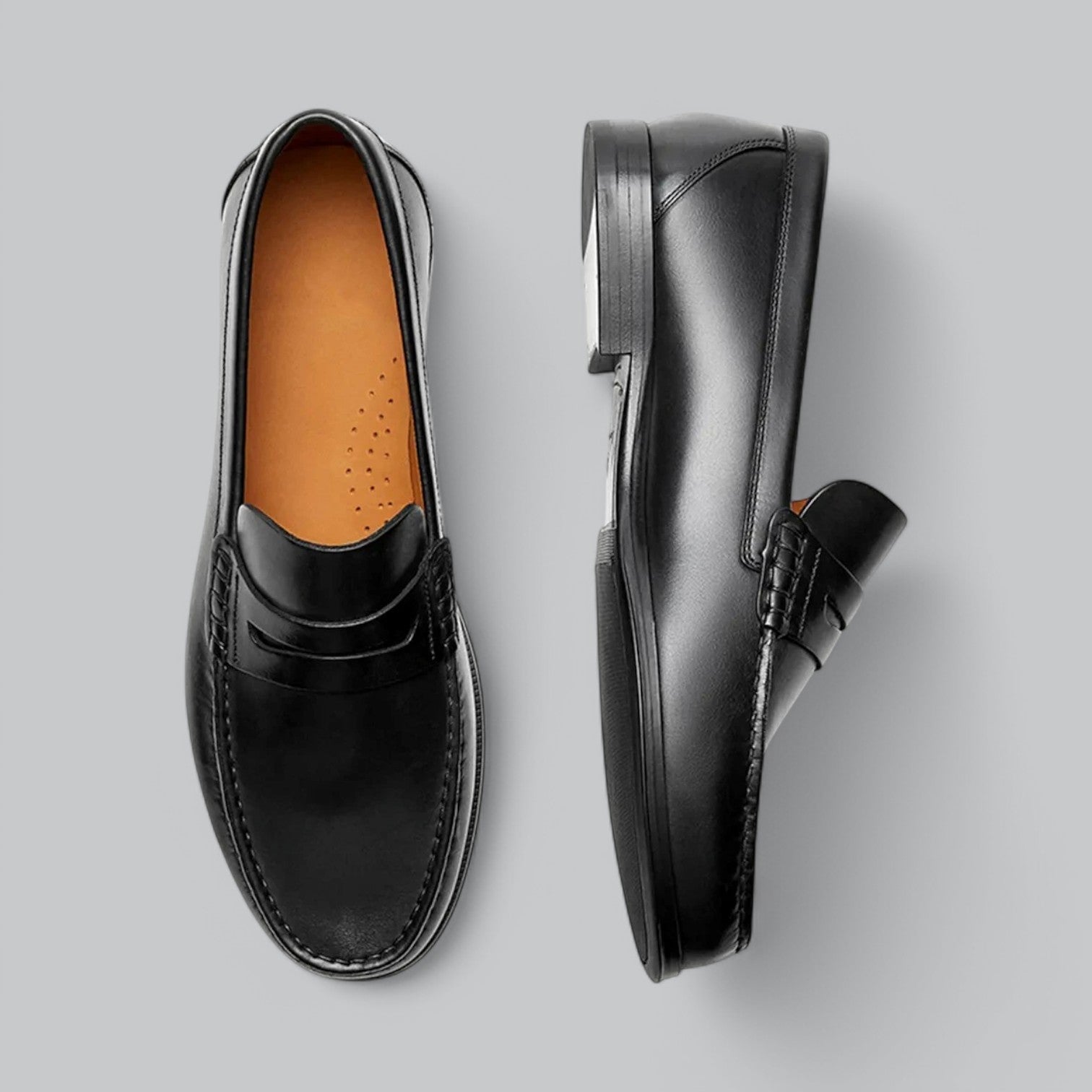 Penny loafers instap lage hak