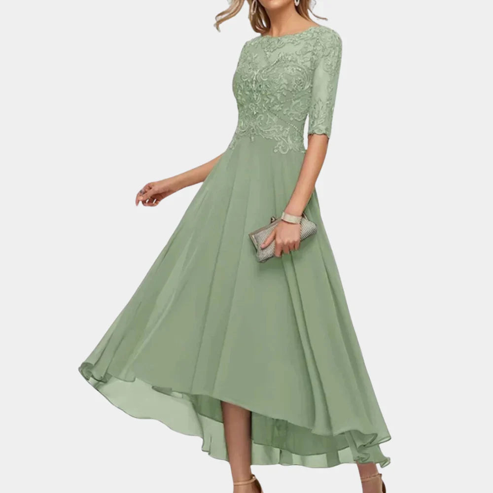 Hoymans Celeste – Enkellange Chiffon Jurk
