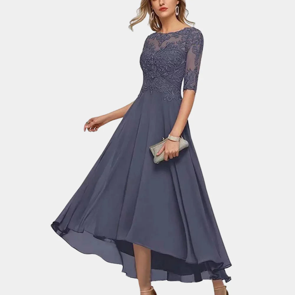 Hoymans Celeste – Enkellange Chiffon Jurk