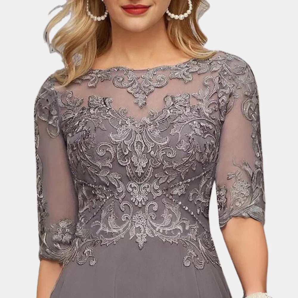 Hoymans Celeste – Enkellange Chiffon Jurk