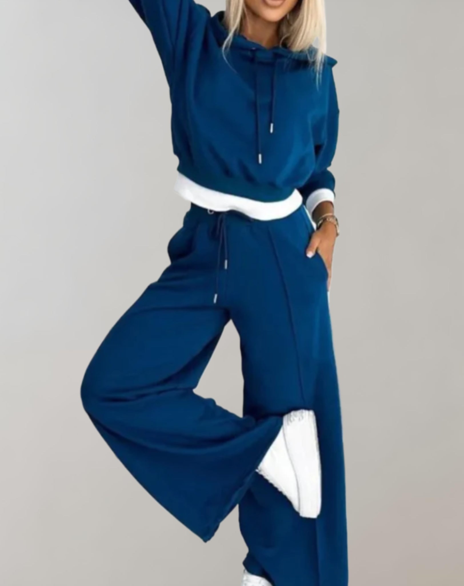 Tweedelige dames set wijde broek