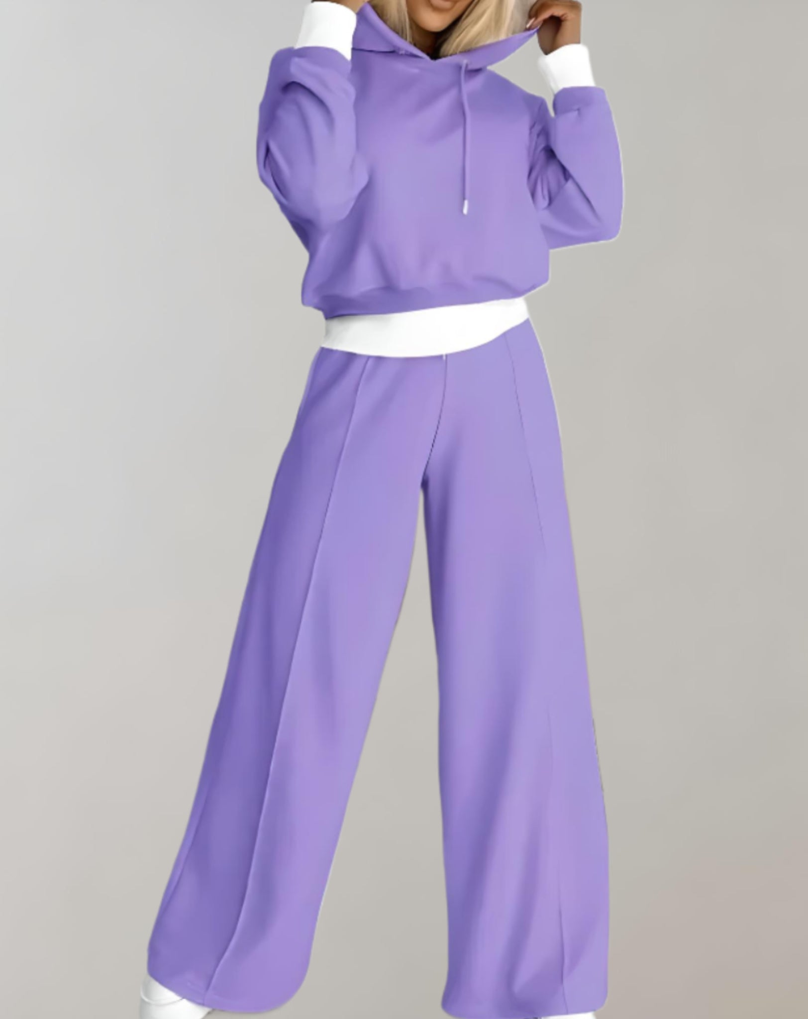 Tweedelige dames set wijde broek