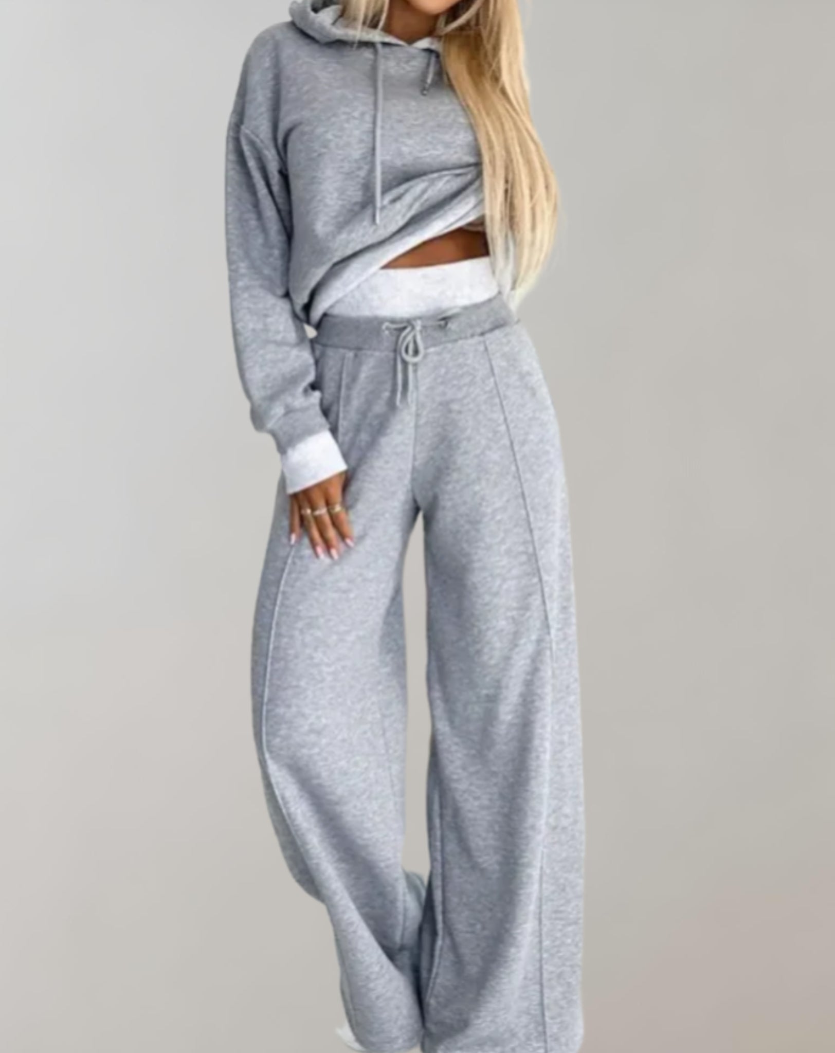 Tweedelige dames set wijde broek