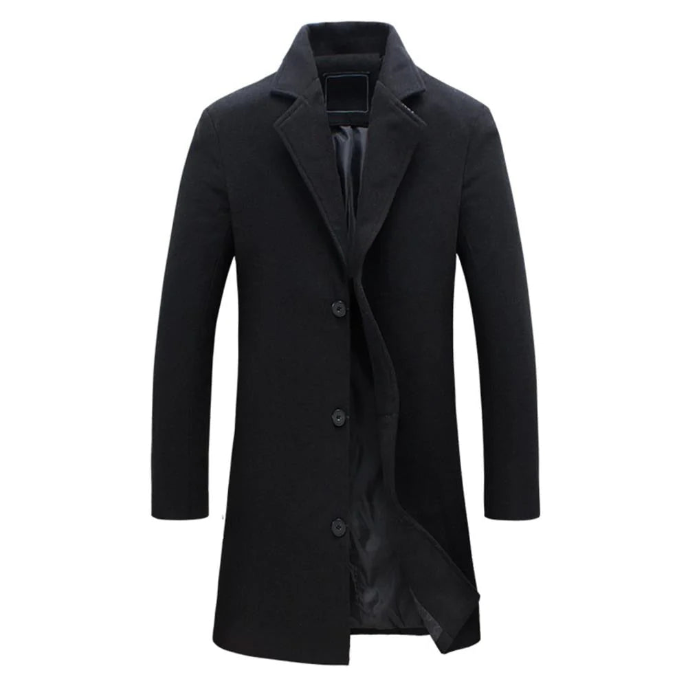 Heren Elegante winterjas en fleecevoering