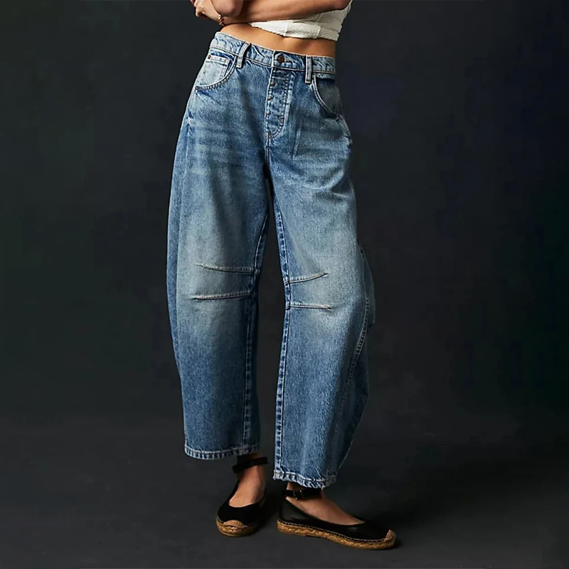 Dames Baggy Jeans met ballonpijpen