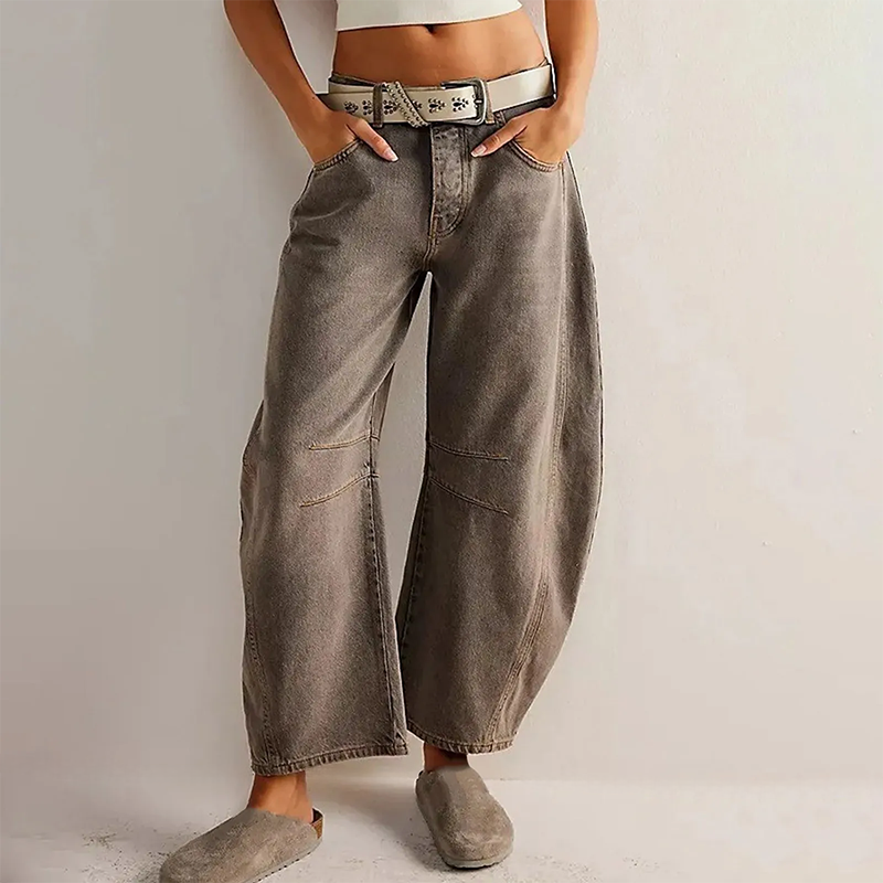 Dames Baggy Jeans met ballonpijpen
