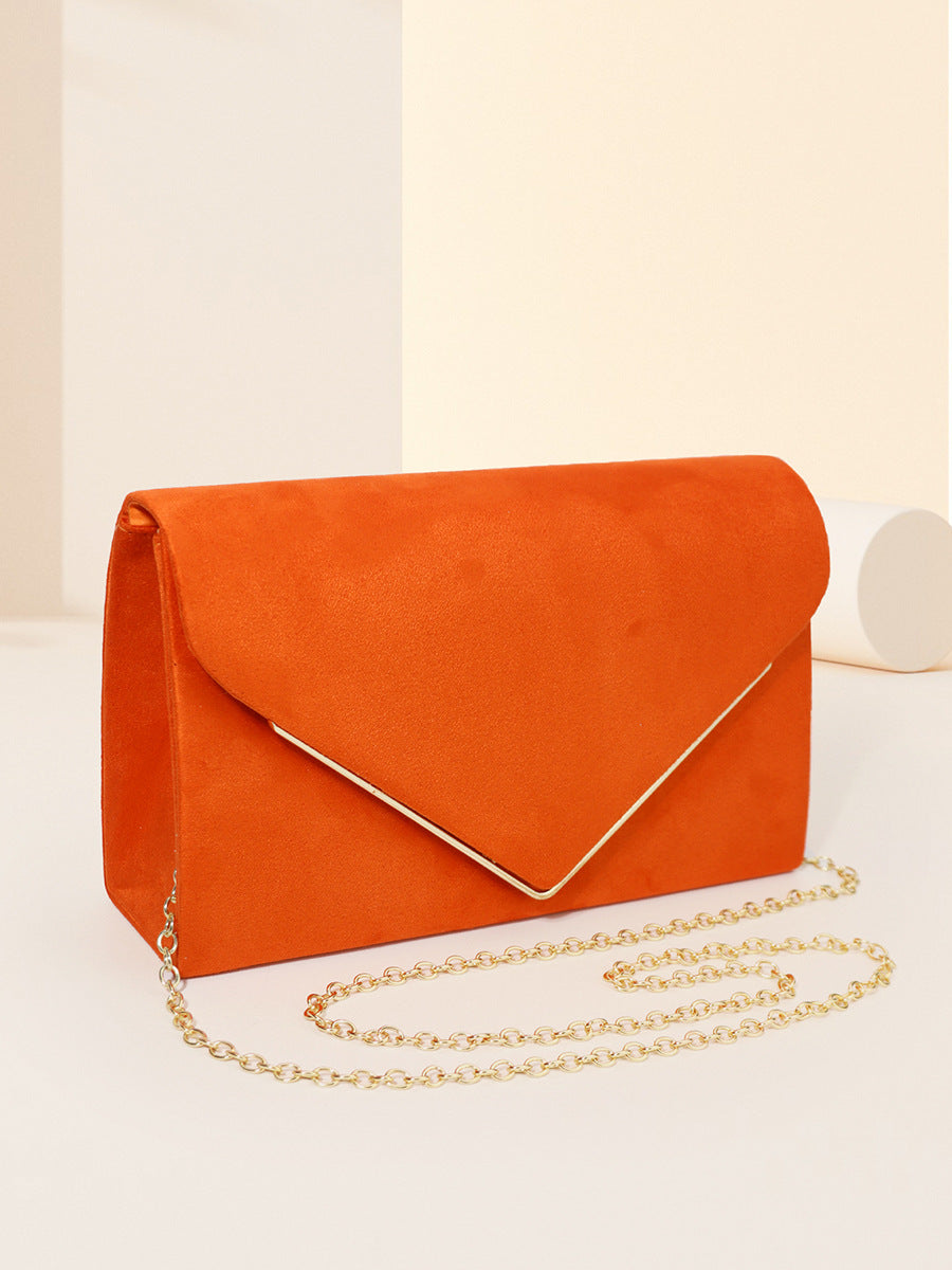 Clutch handtas envelop met schouderketting