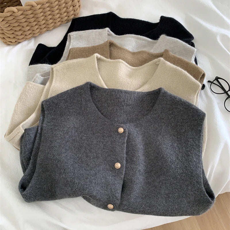 Gilet dames mouwloos met knopen