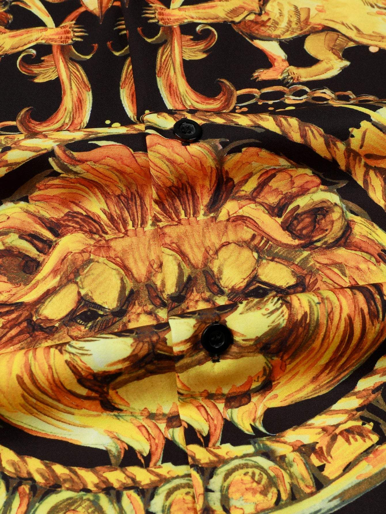 Overhemd met Korte Mouwen Barokprint