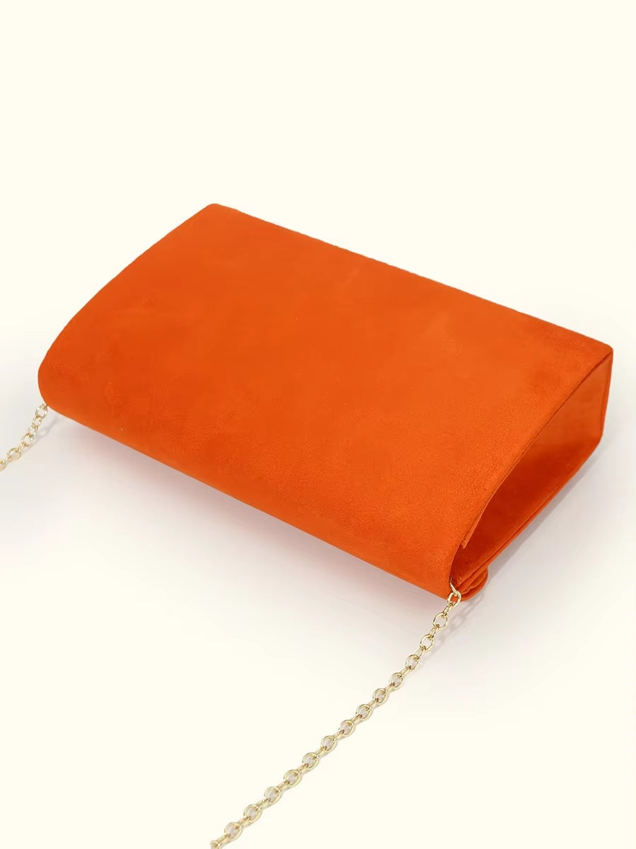 Clutch handtas envelop met schouderketting