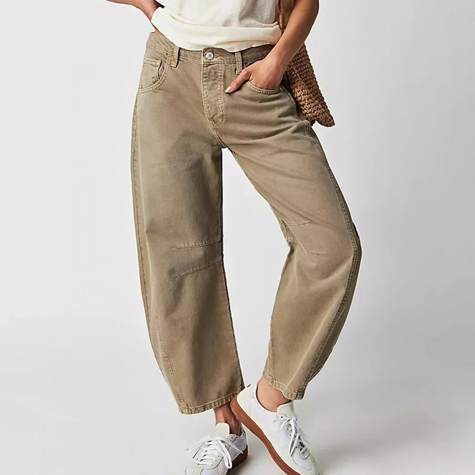 Dames Baggy Jeans met ballonpijpen