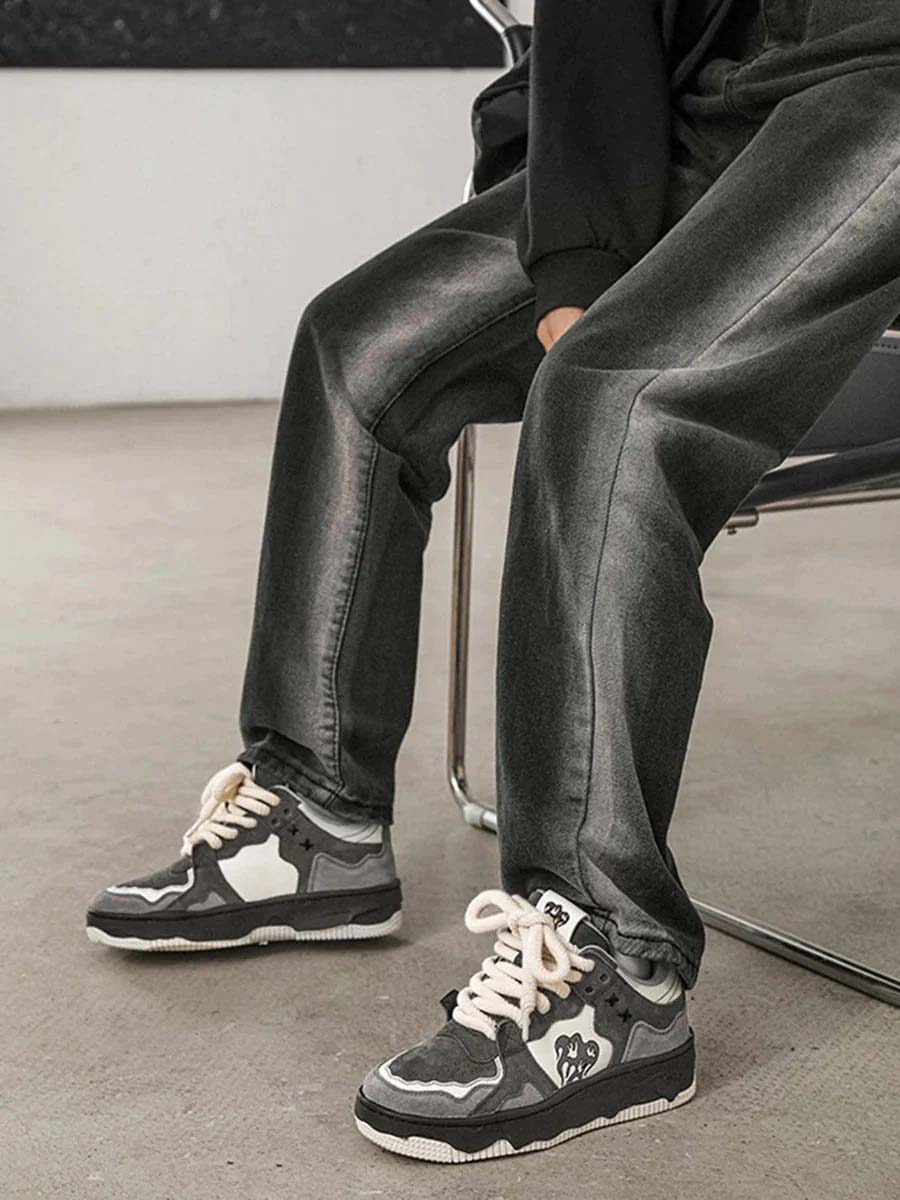 Skateschoenen laag met dikke zool