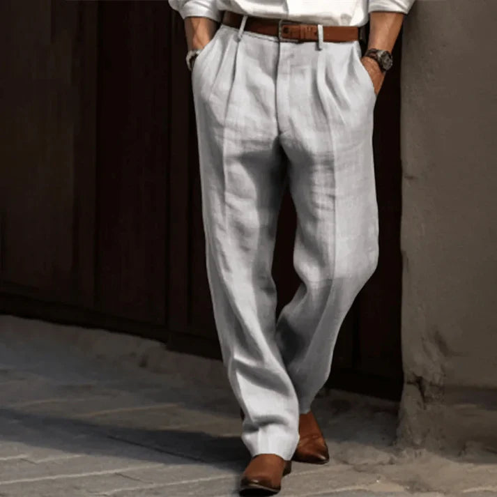Vintage Formele Broek voor Heren met Plooien