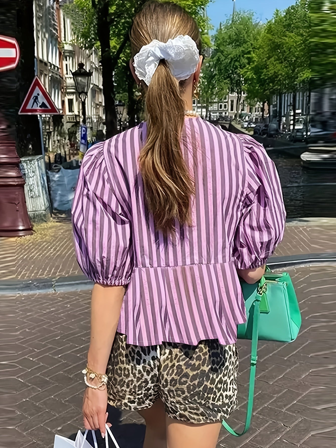 Nayla - Casual Gestreepte Top