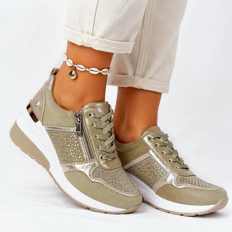 Air Sneakers dames met sleehak en luchtzool