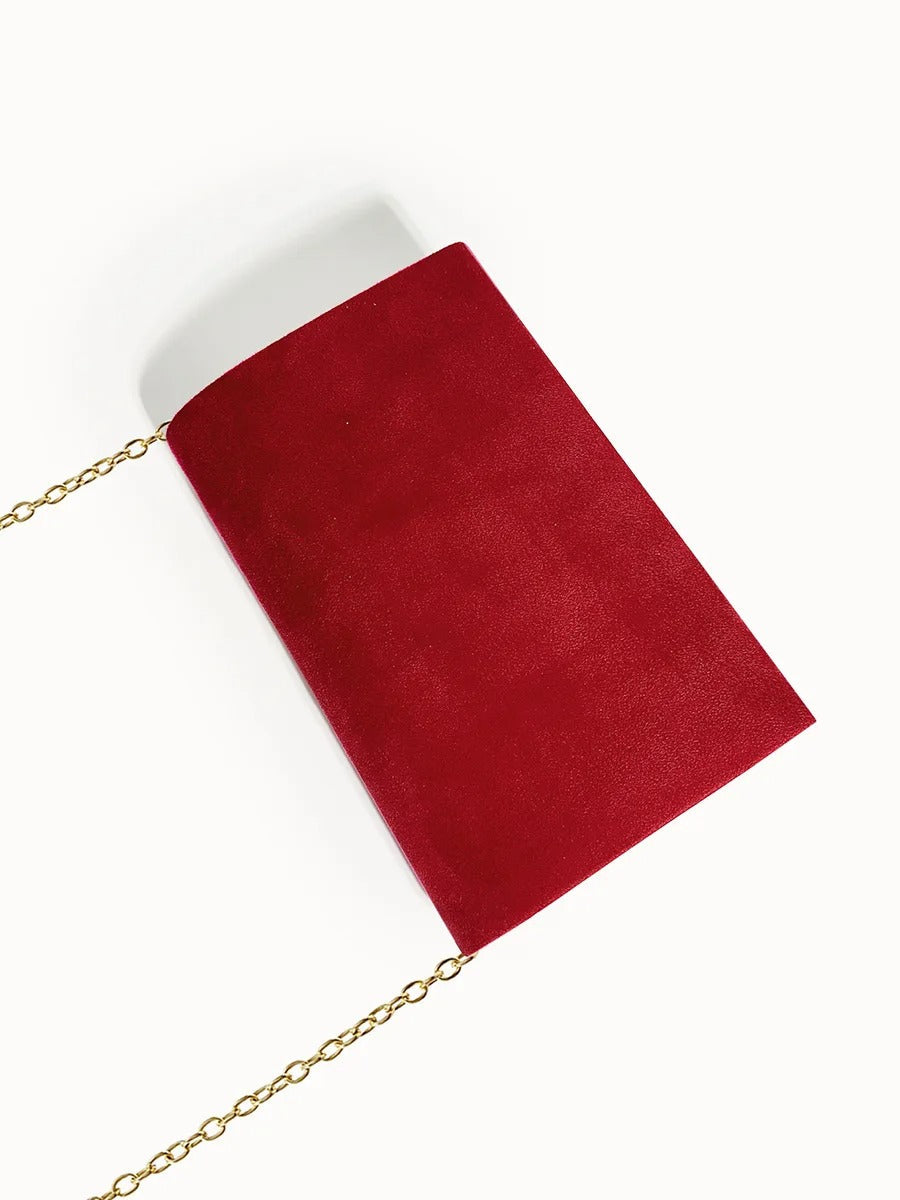 Clutch handtas envelop met schouderketting