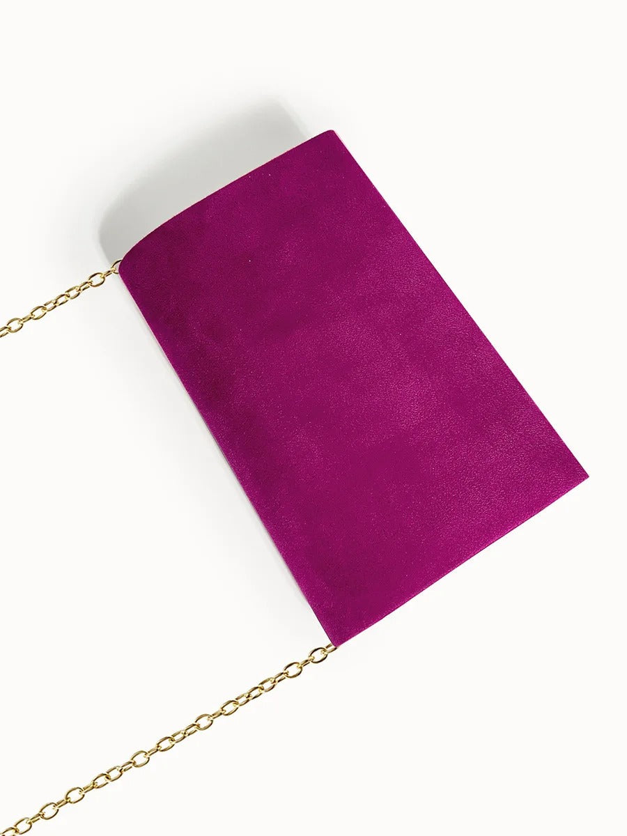 Clutch handtas envelop met schouderketting