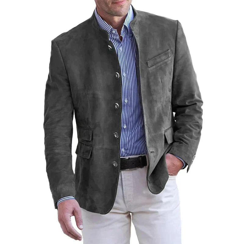 Blazer heren met opstaande kraag