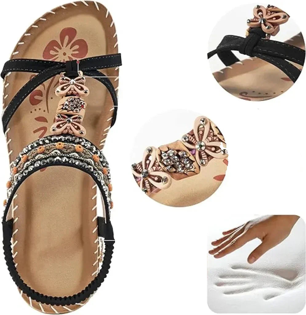 Sandalen Dames met Sierbandjes