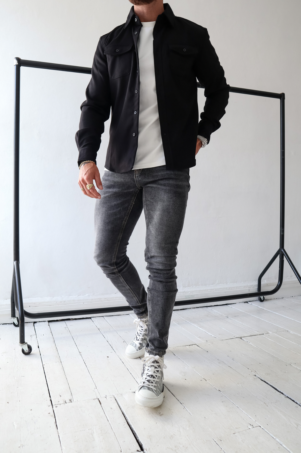Heren overshirt met borstzakken
