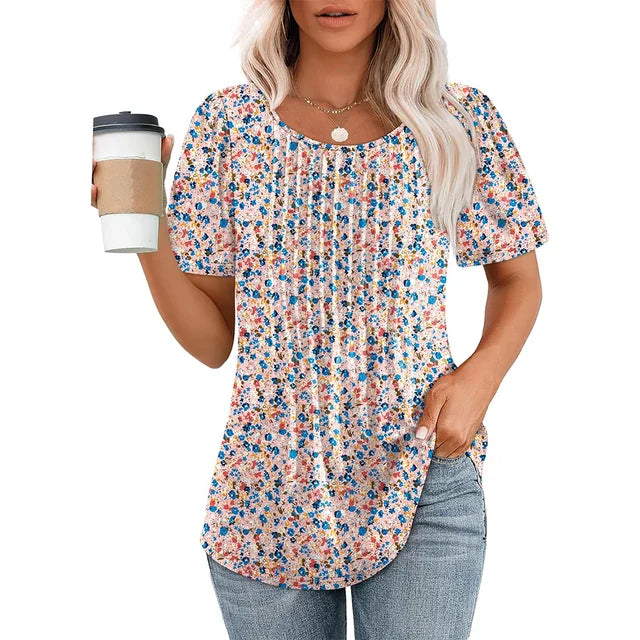Dames Elegante t-shirt met plooien