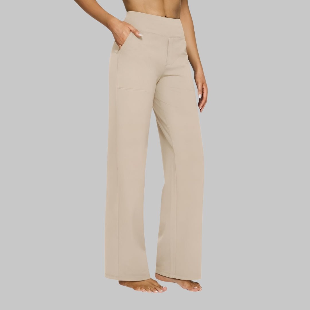Iris - Elastische high waist stretchbroek voor dames Back