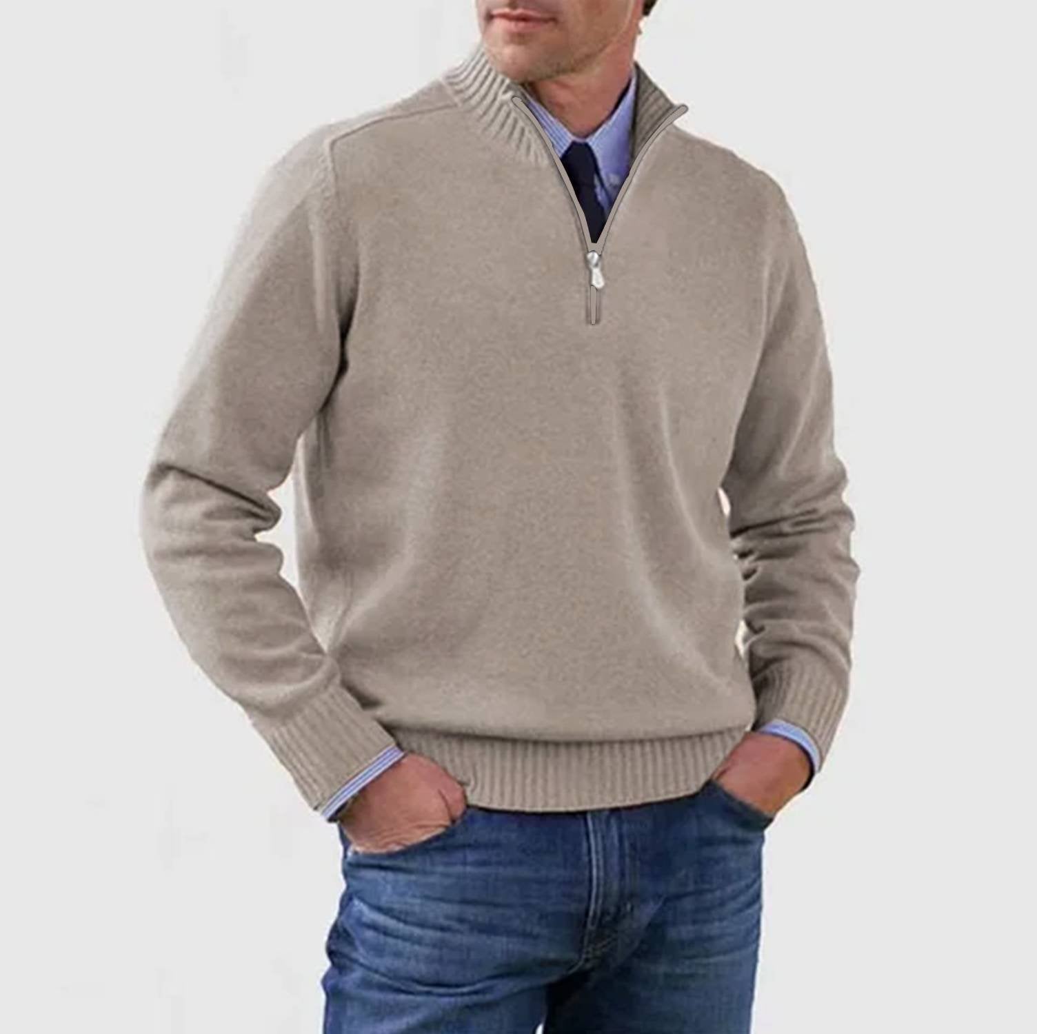 Joris - Klassieke half-zip trui voor heren Lifestyle