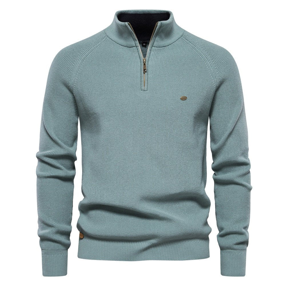 Lars - Klassieke half-zip trui voor heren Close Up