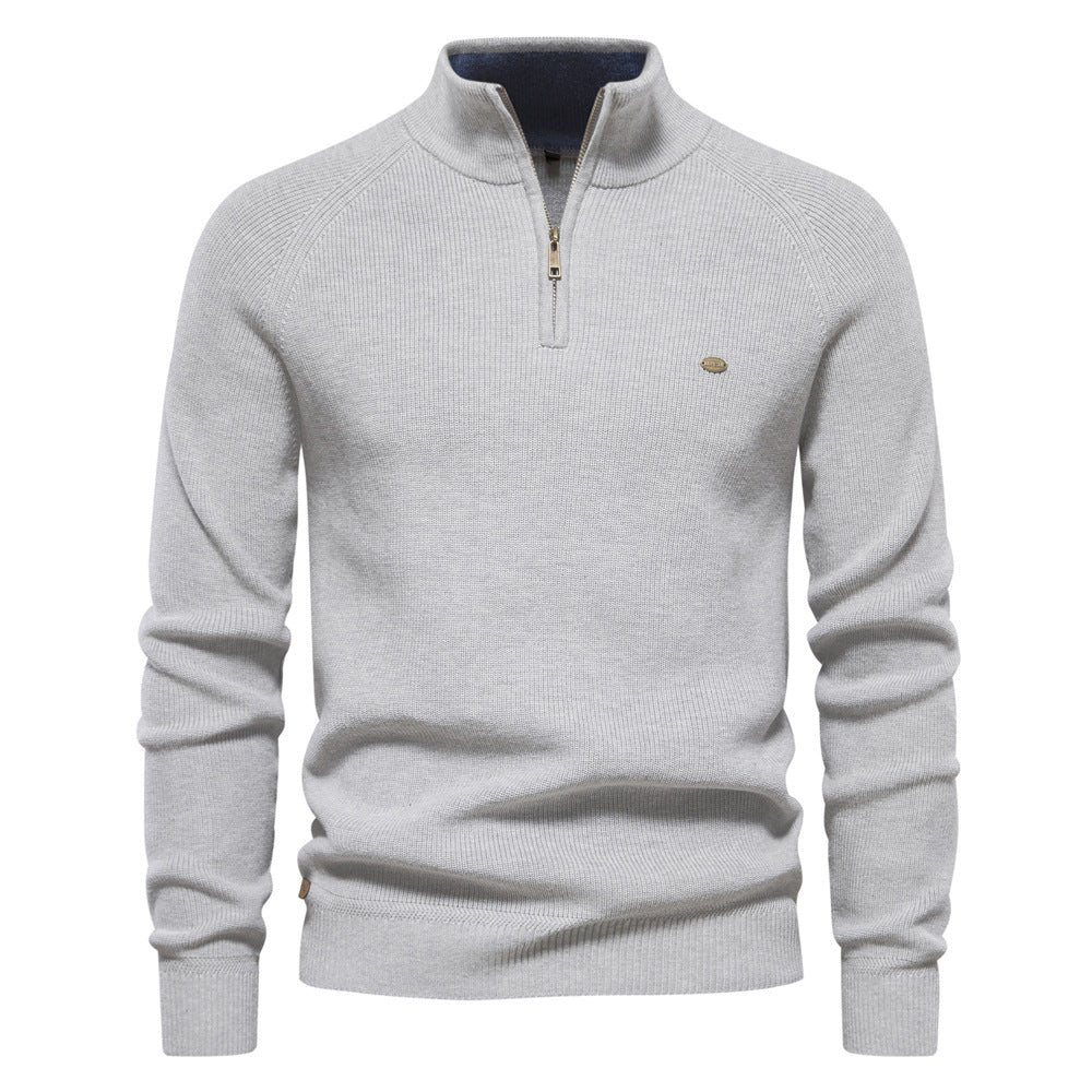 Lars - Klassieke half-zip trui voor heren Front