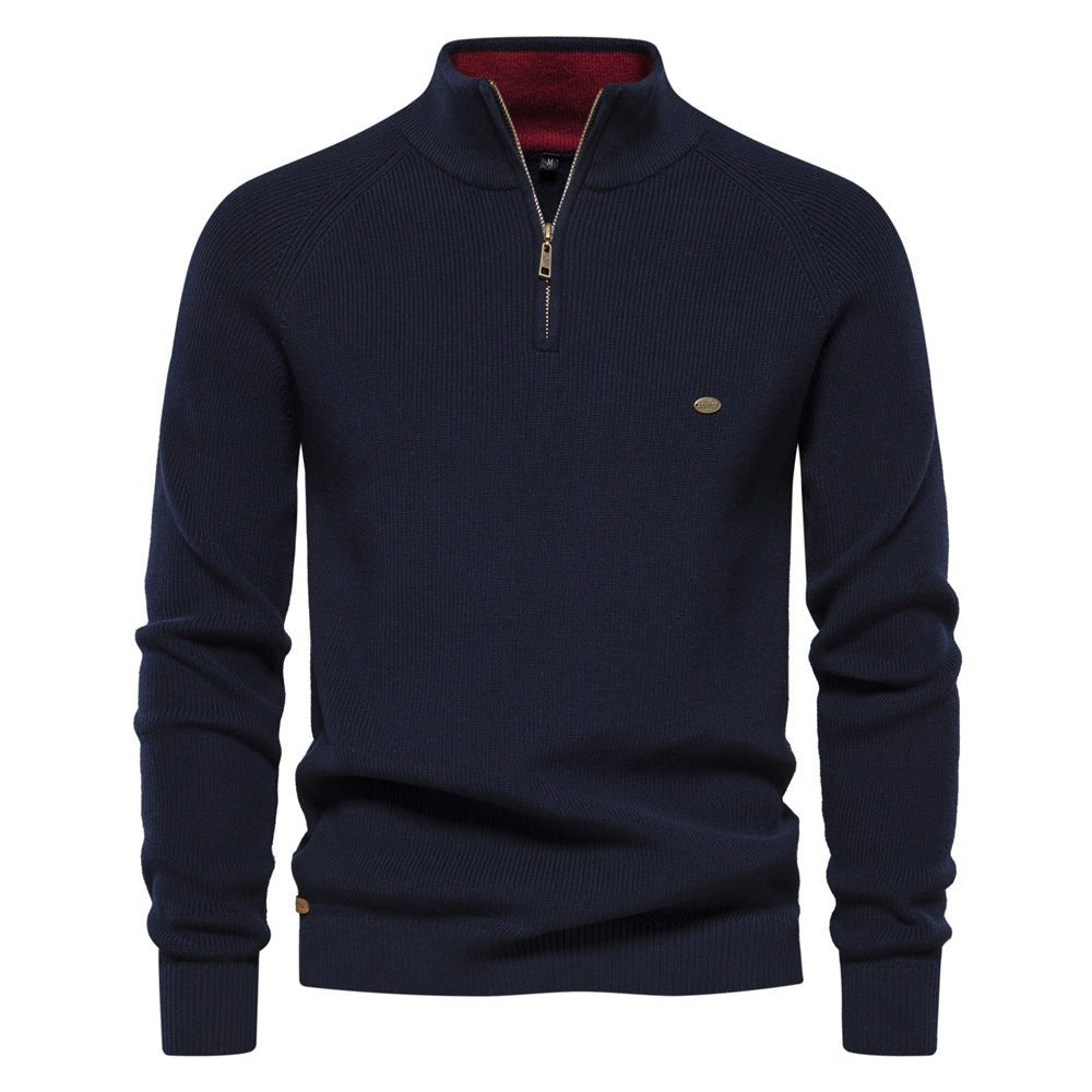Lars - Klassieke half-zip trui voor heren Side