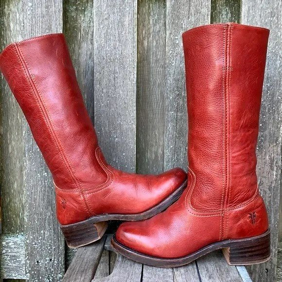 Lieke - Vintage retro laarzen met hoge schacht voor dames Close Up