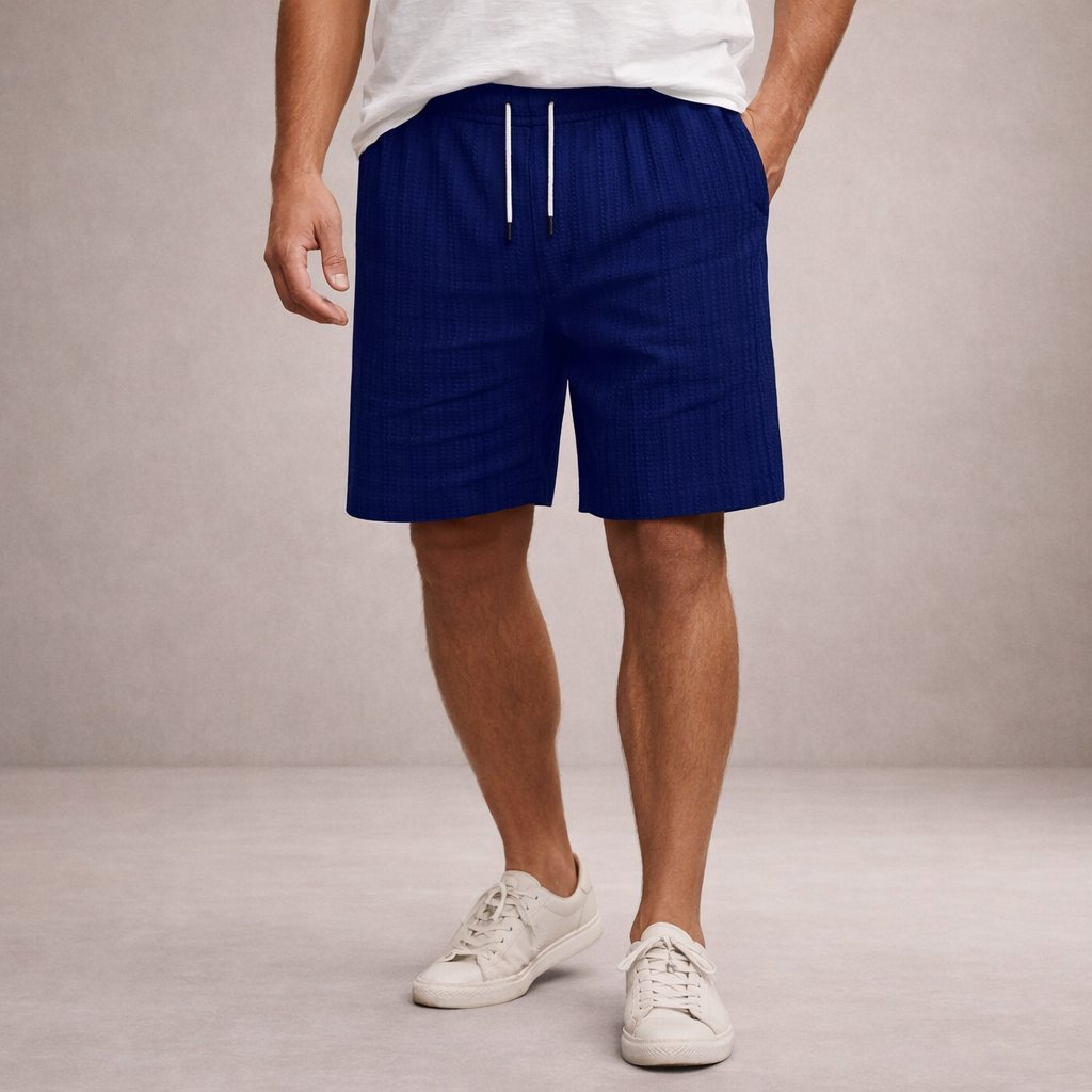 Luuk - Casual linnen korte broek voor heren Angle